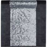 Santex Feest tafelkleed met pailletten tafelloper - op rol - zwart/zilver - 10 meter - Feesttafelkleden - Silver