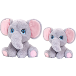 Keel Toys - Pluche knuffel dieren set 2x olifanten 18 en 25 cm - Knuffeldier