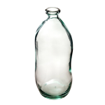 Atmosphera bloemenvaas Organische fles vorm - helder transparant - glas - H36 x D15 cm - Vazen