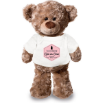 Bellatio Decorations Jullie worden opa en oma aankondiging meisje pluche teddybeer knuffel 24 cm - Knuffelberen