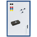 Magnetisch whiteboard/memobord met marker/wisser/magneten - 40 x 60 cm Whiteboards - Blauw