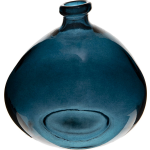 Atmosphera bloemenvaas Organische bol fles vorm transparant - glas - H22 x D21 cm - Vazen - Blauw