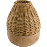 Dijk Natural Collections DKNC - Vaas met wilg paulownia hout - 29x38cm - Natuurlijk - Beige