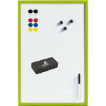 Magnetisch whiteboard/memobord met marker/wisser/magneten - 40 x 60 cm Whiteboards - Groen