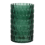 Decoris Cilinder vaas/bloemenvaas - glas - D13 x H20 cm - emerald - Vazen - Groen