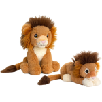 Keel Toys - Pluche knuffel dieren set 2x leeuwen 18 en 35 cm - Knuffeldier