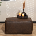 Bronx71 Hocker Memphis eco-leer - Bruin