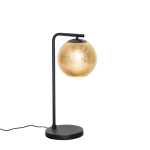 QAZQA Design tafellamp goud met zwart - Bert