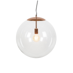 QAZQA Moderne hanglamp koper 50 cm - Ball