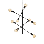 QAZQA Moderne hanglamp 8-lichts - Sydney - Zwart