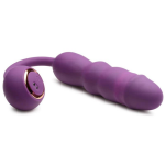 Inmi Thru Thumper Stotende Siliconen Vibrator met Afstandsbediening - Paars