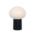QAZQA Tafellamp incl. LED 3-staps dimbaar oplaadbaar - Louise - Zwart