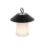 QAZQA Tafellamp incl. LED 3-staps dimbaar oplaadbaar - Ivan - Zwart