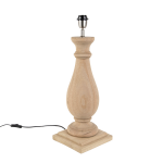 QAZQA Landelijke tafellamp hout zonder kap - Burdock - Beige