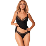 Obsessive Bella Rou - Set Top & String - Zwart