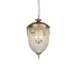 QAZQA Vintage hanglamp kristal 45cm goud - Cesar