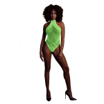 Le Desir Body Met Halternek - Neon - Groen