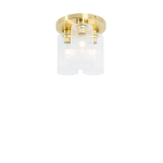 QAZQA Art Deco plafondlamp met glas 3-lichts - Laura - Goud
