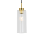 QAZQA Art Deco hanglamp met glas - Laura - Goud