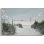 Art For the Home | Strandwandeling - LED Canvas - 60x90 cm