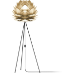 Umage Silvia Medium vloerlamp brushed brass - met tripod zwart - Ø 50 - Geel
