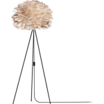 Umage Eos Medium vloerlamp light brown - met tripod zwart - Ø 45 cm - Bruin