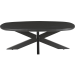 Livingfurn - Salontafel Jesper Black 120 - Mangohout | Gecoat Staal - Groen