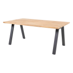 4SO Taste Ambassador Diningtafel Teak Antracite 180 x 100 cm -