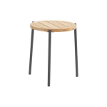 4SO Yoga Bijzet Tafel Natural Teak Antracite dia. 45 cm - - Bruin