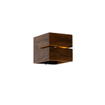 QAZQA Landelijke wandlamp walnoot hout 9,7 - Transfer Groove - Bruin