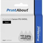 PrintAbout Huismerk Canon PG-545XL Inktcartridge Hoge capaciteit - Zwart