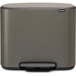 Brabantia Bo pedaalemmer 11 + 23L Platinum - Grijs