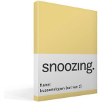 Snoozing Flanel Kussenslopen (Set Van 2) - 100% Geruwde Flanel-katoen - 60x70 Cm - Standaardmaat - - Geel