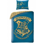 Harry Potter Dekbedovertrek Zweinstein - Eenpersoons - 140 X 200 Cm - Katoen - Blauw