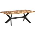 Vidaxl Eettafel 200x100x75 Cm Massief Hout Met Sheesham Afwerking - Bruin