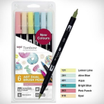 Tombow Brush Pen Abt Dual Brush Pen Set Off 6 Candy Colours