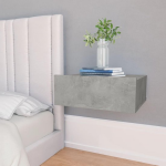 Vidaxl Nachtkastje Zwevend 40x30x15 Cm Spaanplaat Beton - Gris