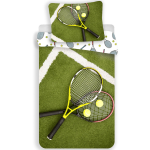 Tennis Dekbedovertrek Field - Eenpersoons - 140 X 200 Cm - - Groen