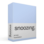 Snoozing Jersey Hoeslaken - 100% Gebreide Jersey Katoen - 2-persoons (120x200 Cm) - Hemel - Blauw