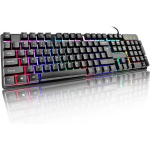 RK6300 GLB Regenboog verlichting USB Bedraad Gaming Toetsenbord voor Computer PC Laptop