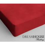 Dreamhouse Katoen Hoeslaken - 100% Katoen - Lits-jumeaux (160x220 Cm) - - Rood