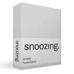 Snoozing Jersey Hoeslaken - 100% Gebreide Jersey Katoen - 1-persoons (90x210/220 Cm) - - Grijs