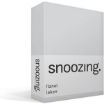 Snoozing - Flanel - Laken - Eenpersoons - 150x260 - - Grijs