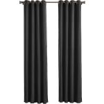 Larson - Luxe Verduisterend Gordijn Met Ringen - 150x250 Cm - Black - Zwart