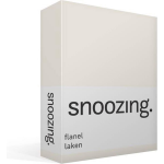 Snoozing - Flanel - Laken - Tweepersoons - 200x260 - Ivoor - Wit