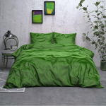 Sleeptime Elegance Satijn Geweven Uni - 1-persoons (140 x 220 cm + 1 kussensloop) Dekbedovertrek - Groen
