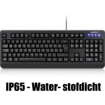 Perixx Periboard 517 B Afwasbaar toetsenbord (IP65) waterdicht toetsenbord | QWERTY/US - - Zwart