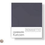 Romanette 2-PACK: Kussenslopen - Antraciet - Grijs