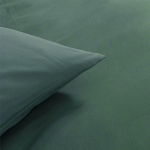 Presence Plain Percale - Donker 1-persoons (140 x 240 cm + 1 kussensloop) Dekbedovertrek - Groen
