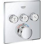 Grohe GROHTHERM SMARTCONTROL afdekset douchethermostaat met omstel 3x vierkant CHROOM 29126000